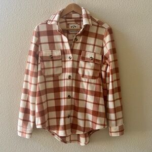 Billabong Fleece Shacket Button Down Flannel NWOT Size Small
